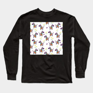 Colorful Zebra and Birdies Long Sleeve T-Shirt